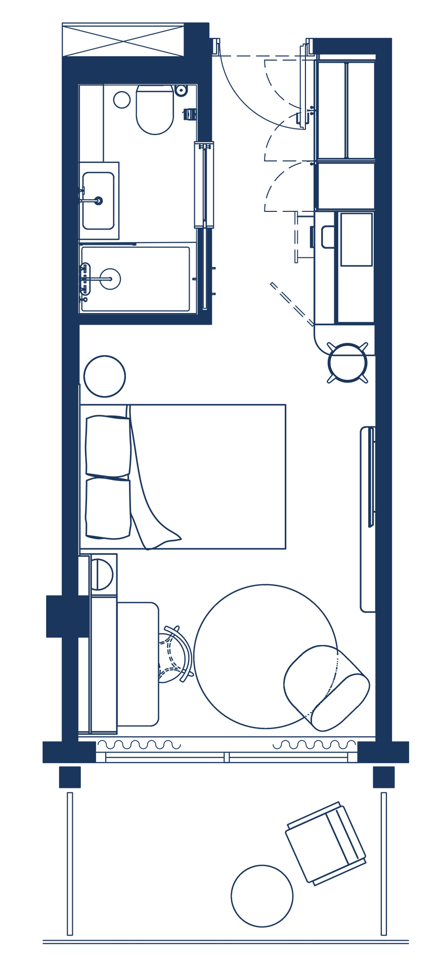 Plano Studio with Terrace Coliving La Fabrica &Co
