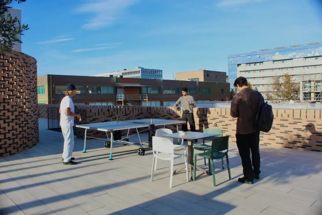 Coworking and coliving terrace in barcelona | la fabrica &co