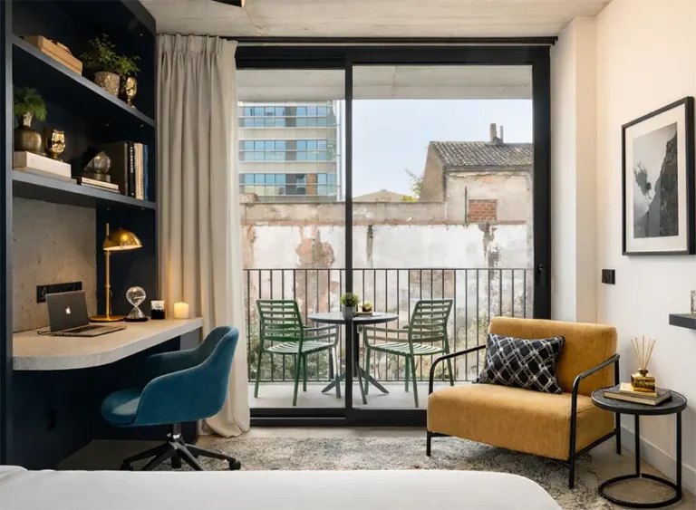 How your coliving room could look like studio terrace with kitchenette copy